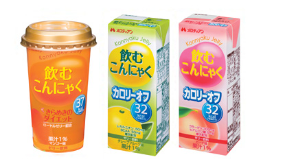 飲むこんにゃくきらめくのダイエット（マンゴー）、飲むこんにゃくきらめく 200mlテトラ（グレープフルーツ、ピーチ）