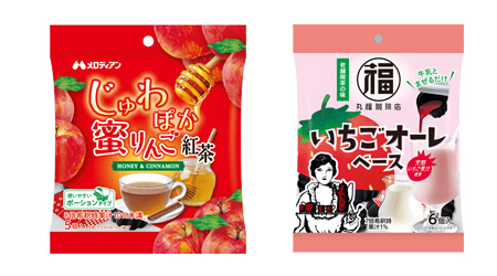 じゅわぽか蜜りんご紅茶 丸福珈琲店監修 いちごオレベース